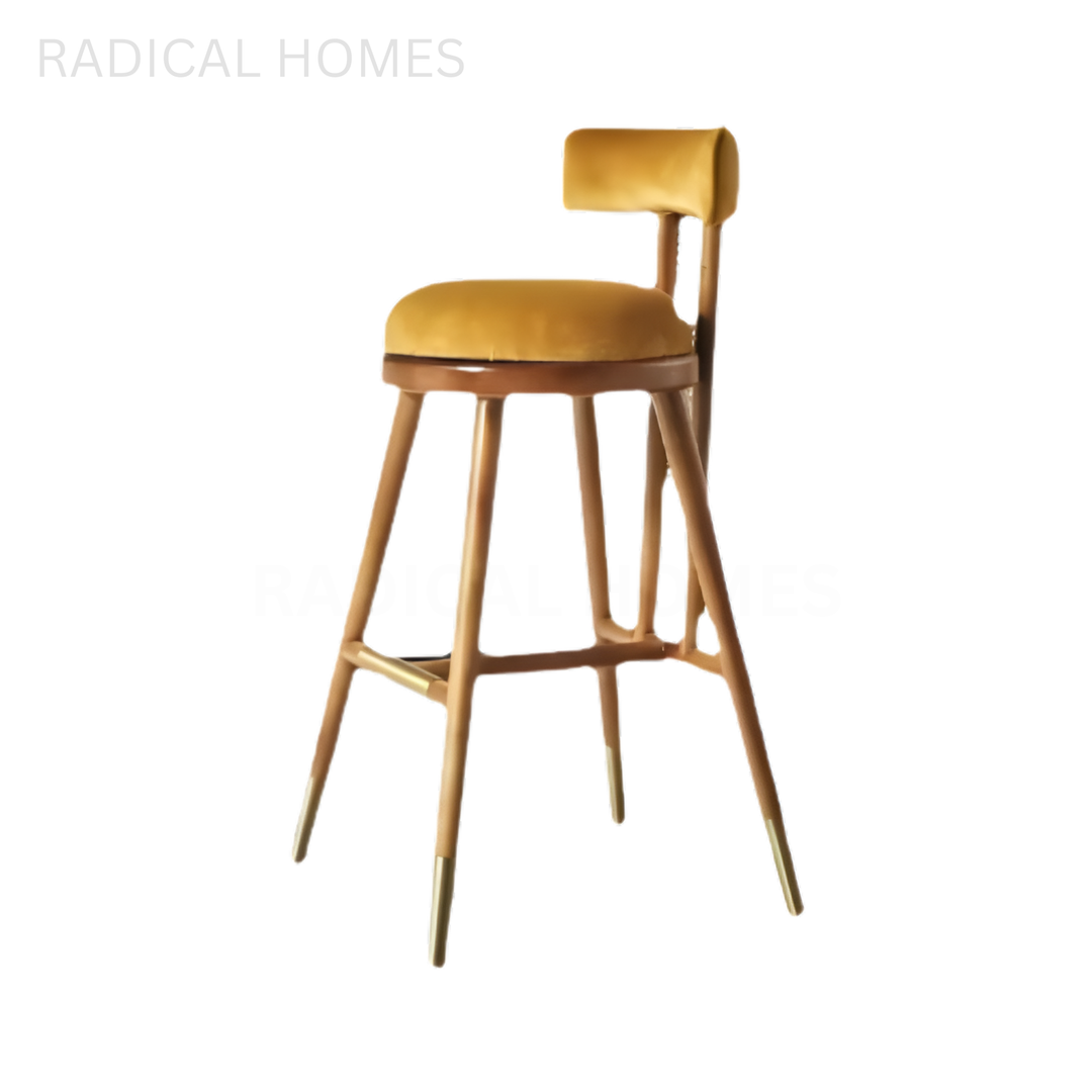 PETRA Vintage Velvet Bar Stool - Radical Homes Singapore