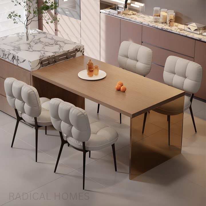 VELORA Modern Leather Dining Chair - Radical Homes Singapore