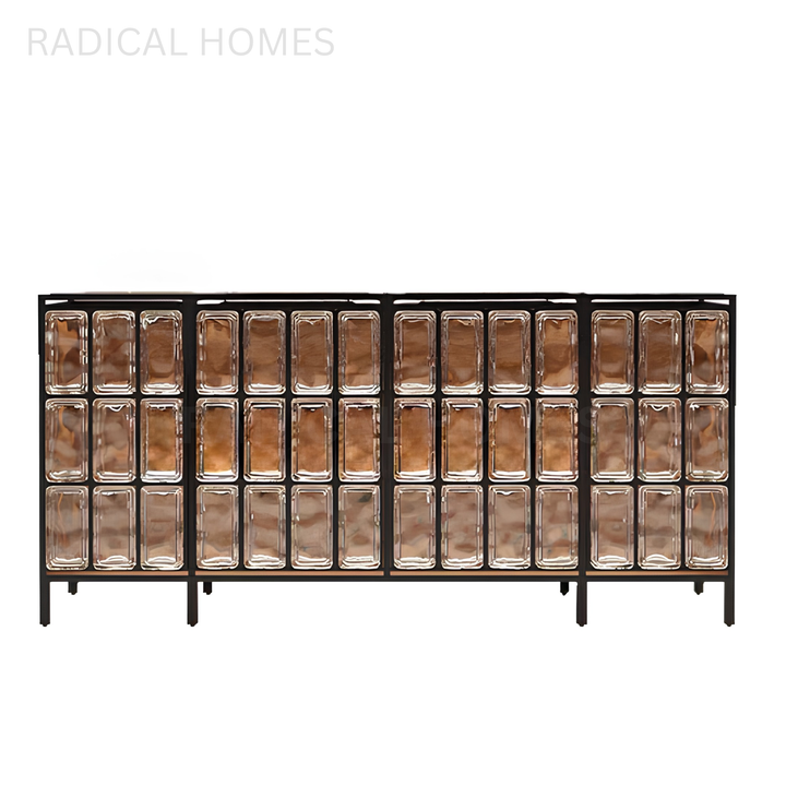 ALUFE Modern Crystal Glass Sideboard