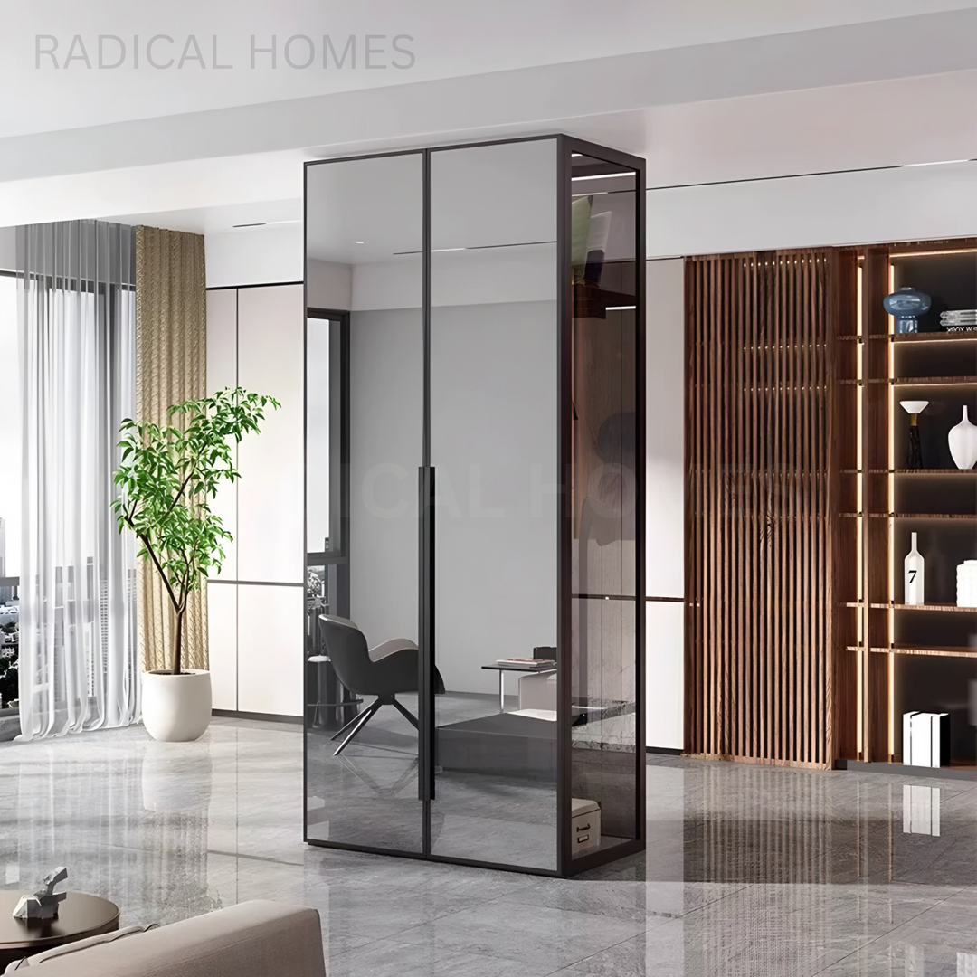 OPEEK Modern Mirror Wardrobe - Radical Homes Singapore