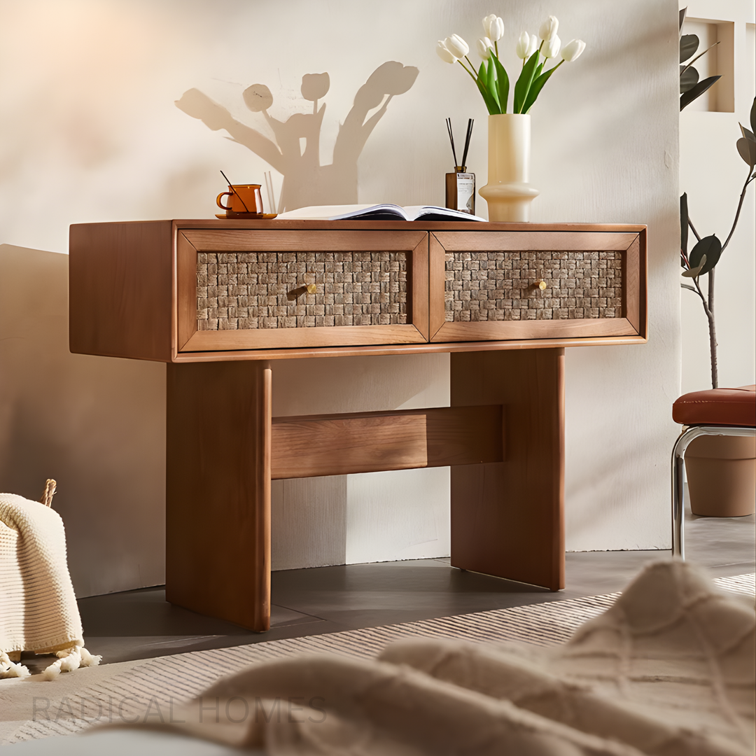 ROPINA Vintage Solid Wood Console Table
