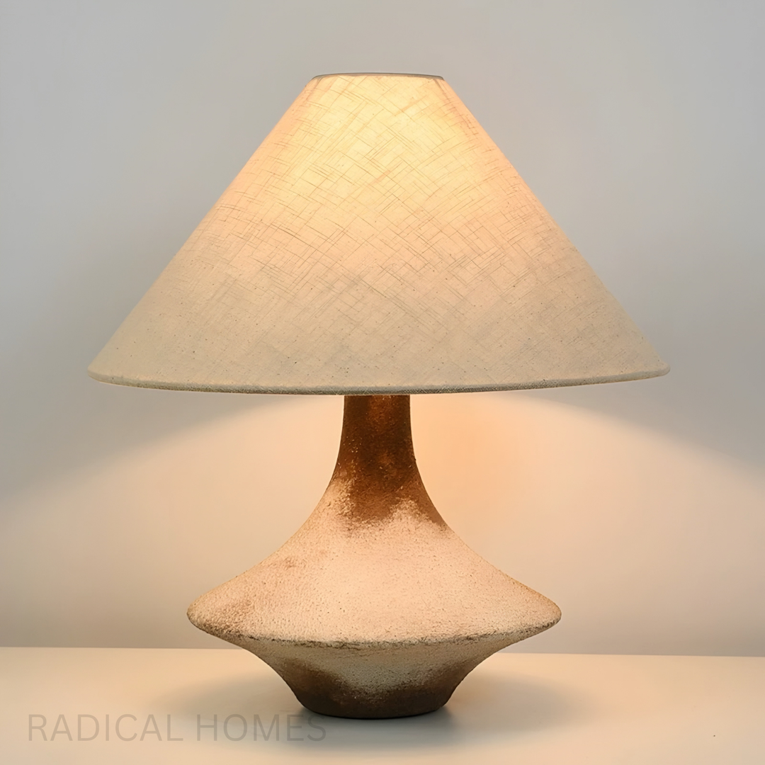 NIMBYU Rustic Wabi Sabi Ceramic Table Lamp