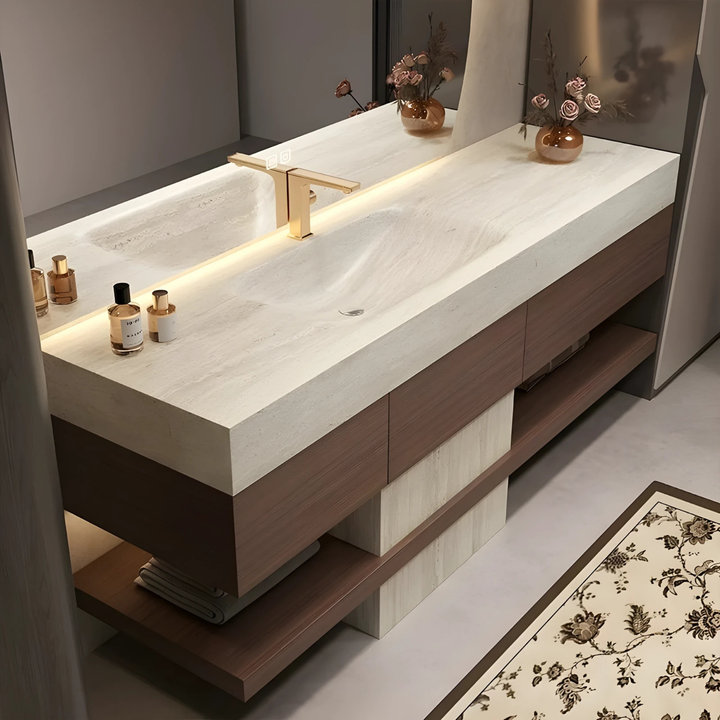 ZAOYI Modern Bathroom Vanity Sink & Smart Mirror