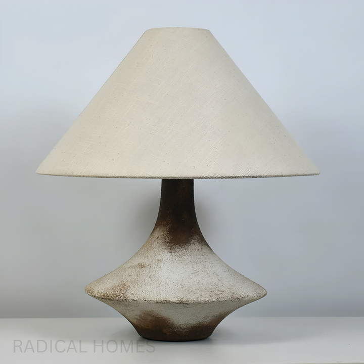 NIMBYU Rustic Wabi Sabi Ceramic Table Lamp
