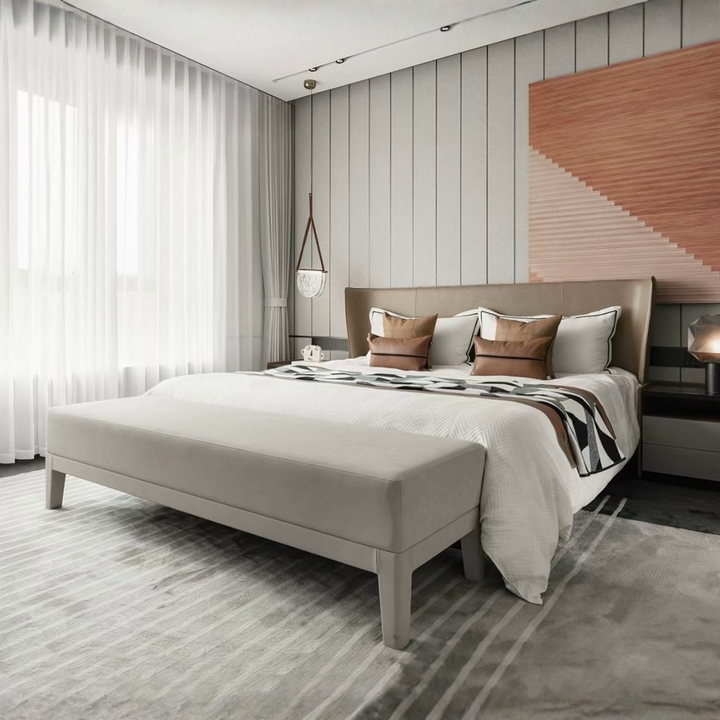 BREDA Modern Leather Bedframe - Radical Homes Singapore