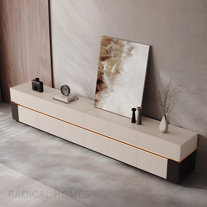 STRYT Minimalist Solid Wood TV Console