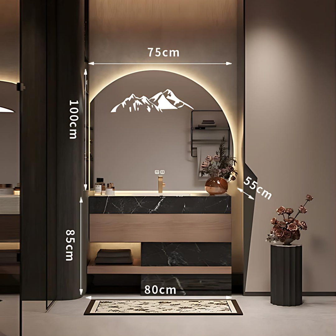 ZAOYI Modern Bathroom Vanity Sink & Smart Mirror
