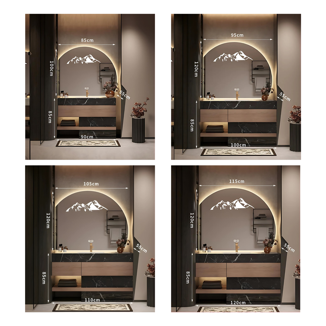 ZAOYI Modern Bathroom Vanity Sink & Smart Mirror
