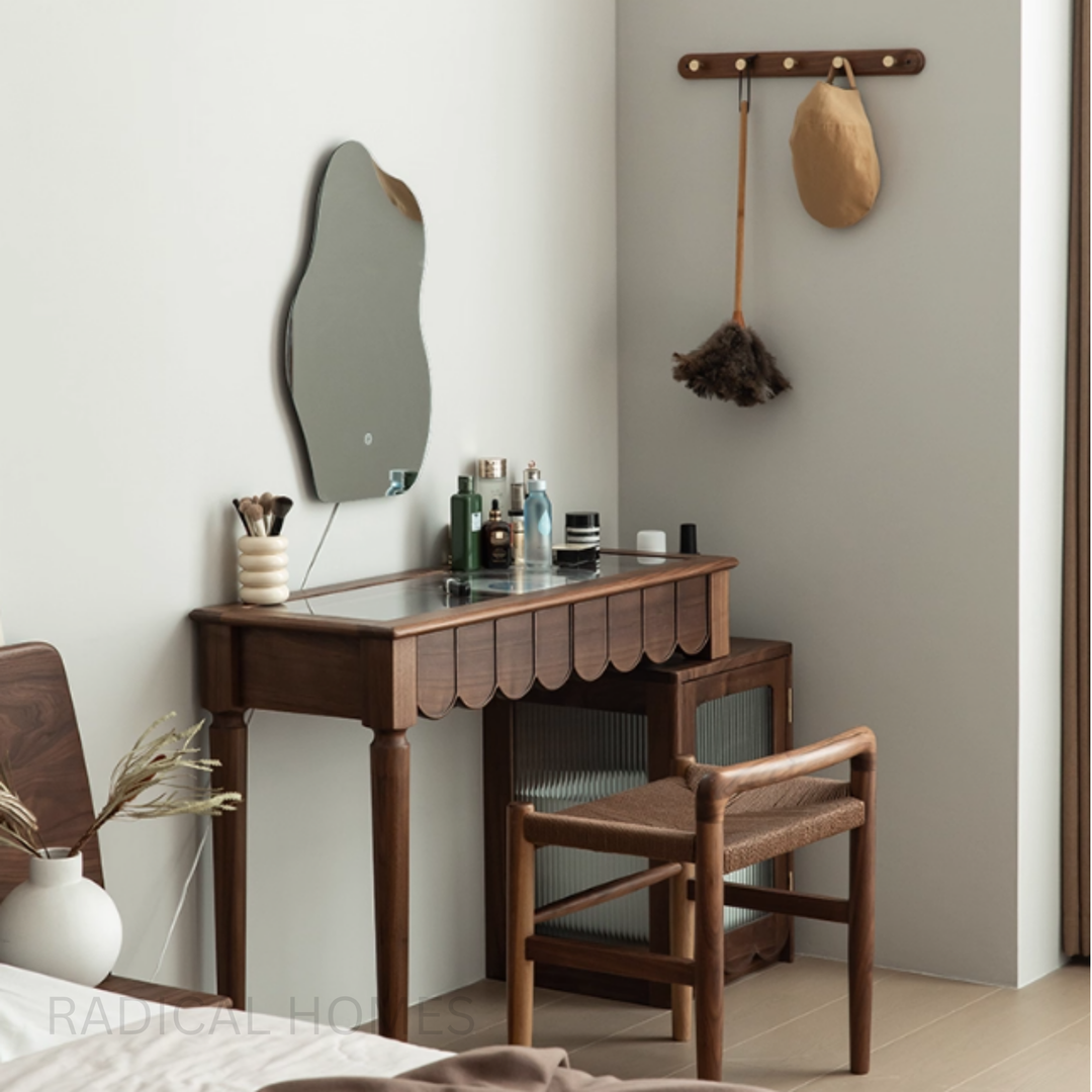 MORI Walnut Wood Vanity Table