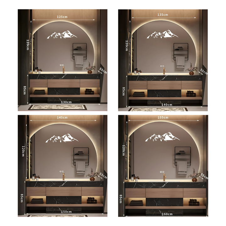 ZAOYI Modern Bathroom Vanity Sink & Smart Mirror