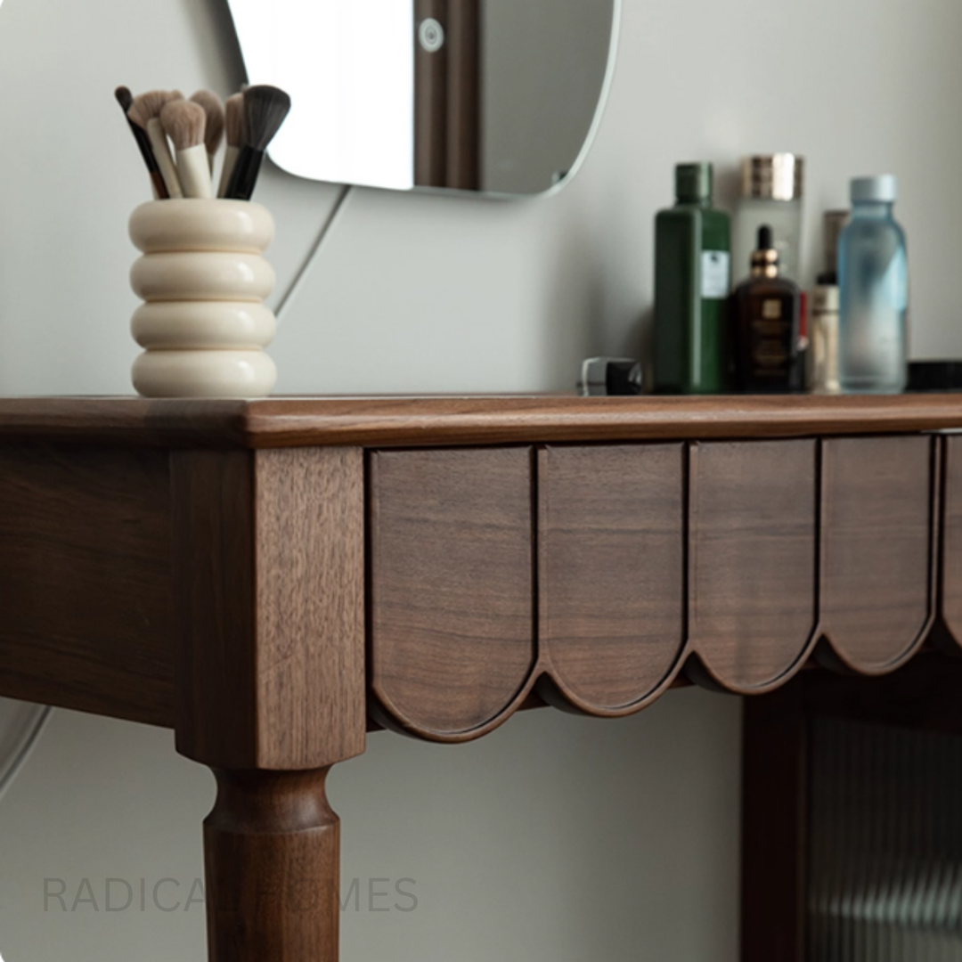 MORI Walnut Wood Vanity Table