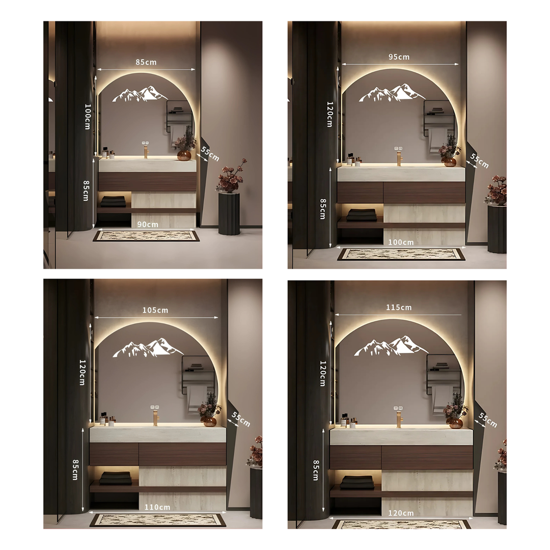 ZAOYI Modern Bathroom Vanity Sink & Smart Mirror