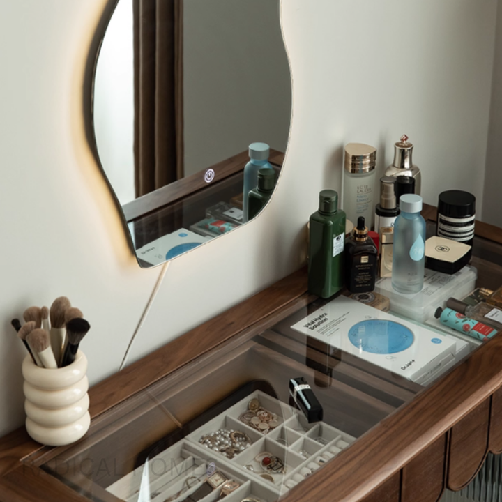 MORI Walnut Wood Vanity Table