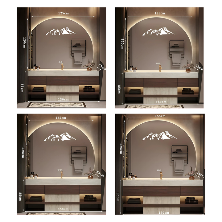ZAOYI Modern Bathroom Vanity Sink & Smart Mirror