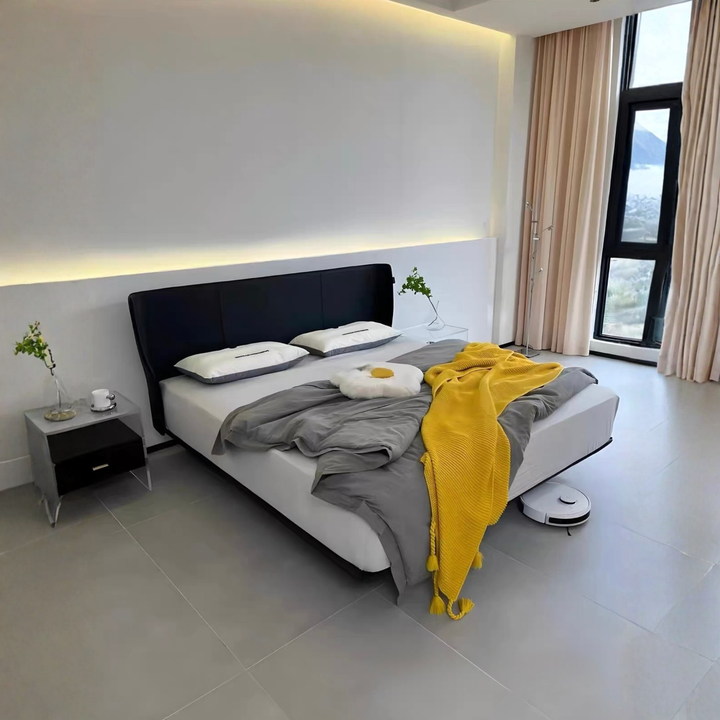 BREDA Modern Leather Bedframe - Radical Homes Singapore