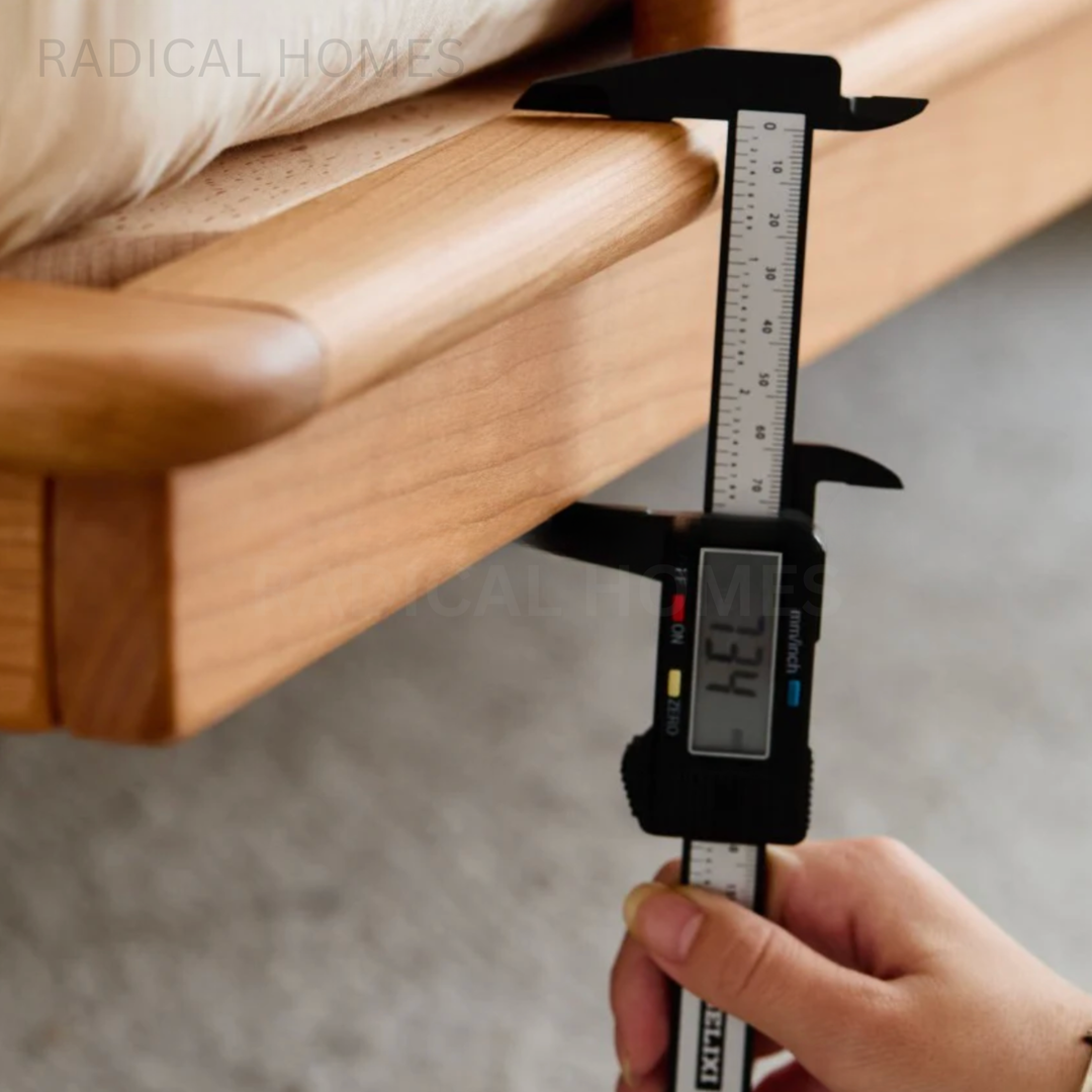 OLIVIA Japandi Multifunctional Solid Wood Bedframe - Radical Homes Singapore