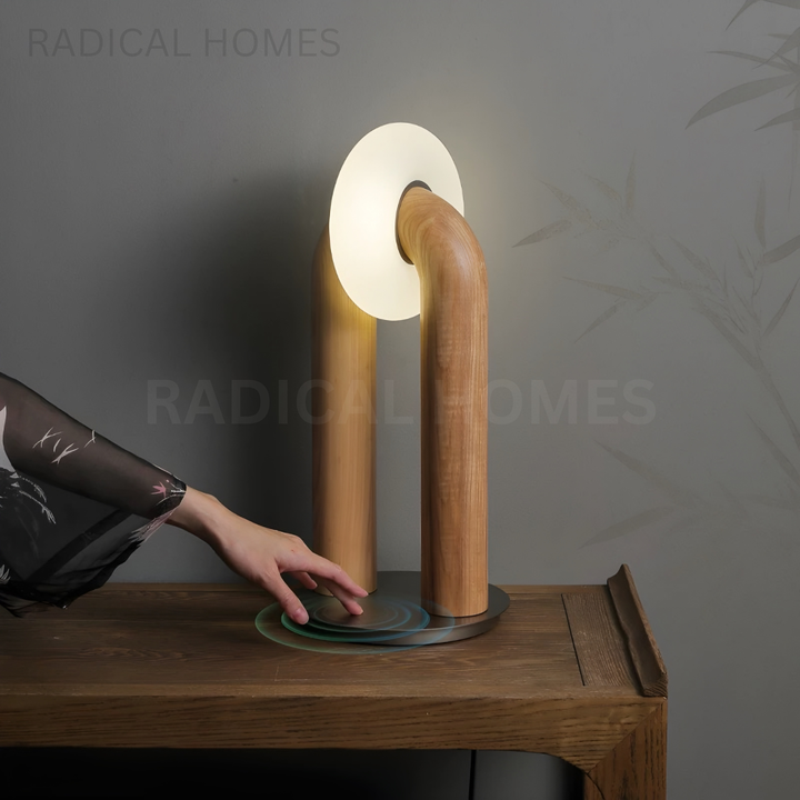 RINA Wabi Sabi Solid Wood Table Lamp