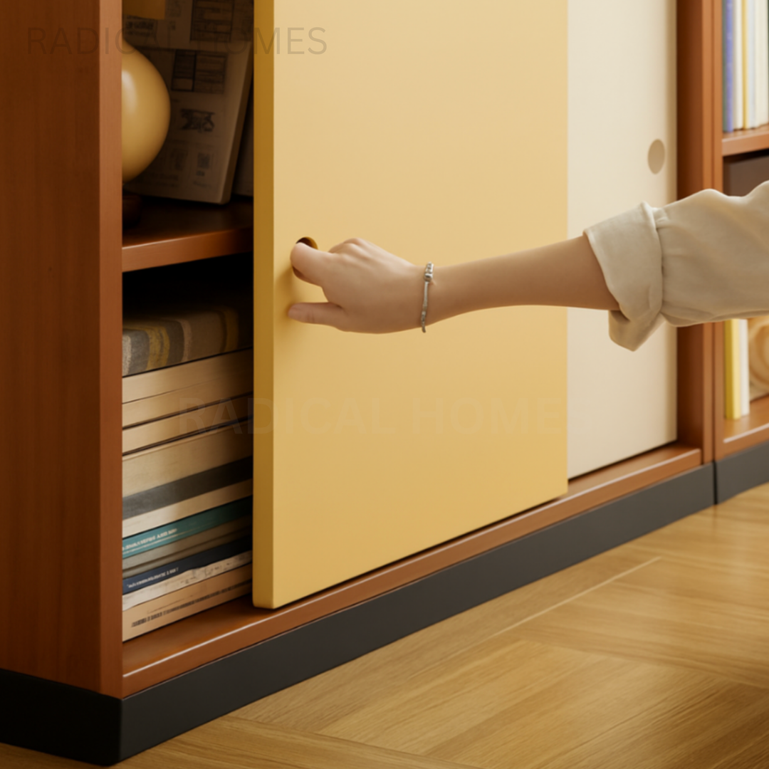 HANS Modern Solid Wood Display Shelf - Radical Homes Singapore