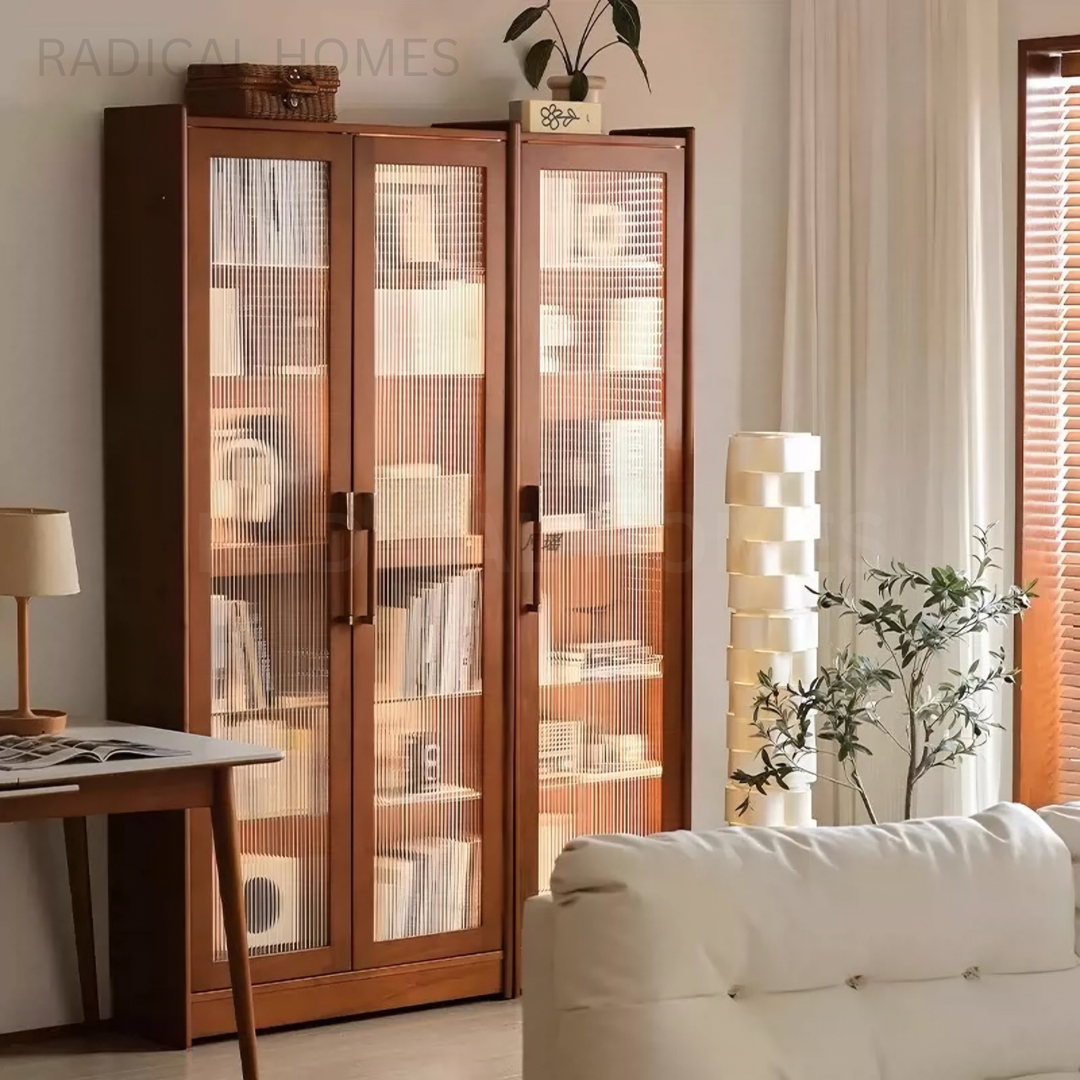 KANYA Modern Solid Wood Display Cabinet - Radical Homes Singapore