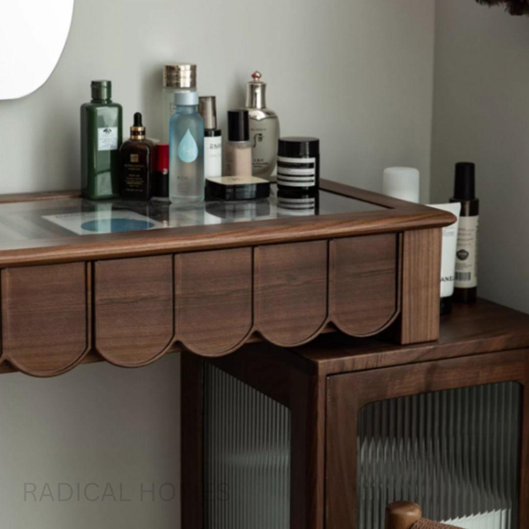 MORI Walnut Wood Vanity Table