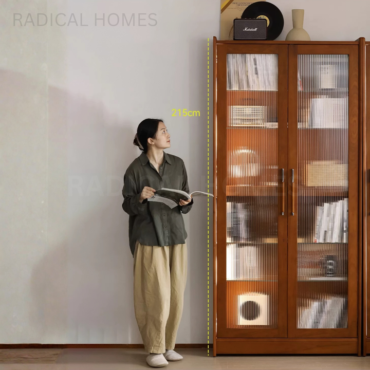 KANYA Modern Solid Wood Display Cabinet - Radical Homes Singapore