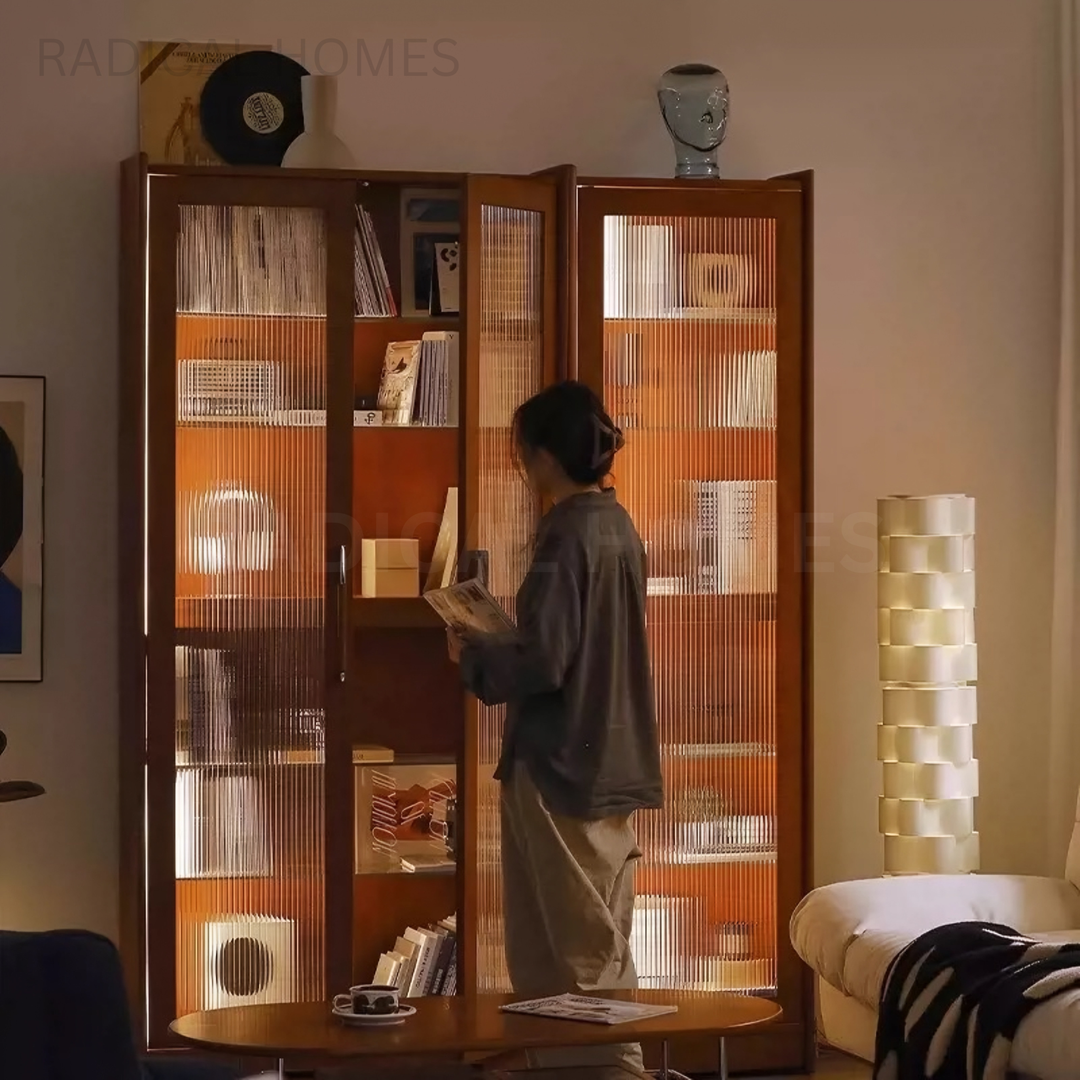 KANYA Modern Solid Wood Display Cabinet - Radical Homes Singapore