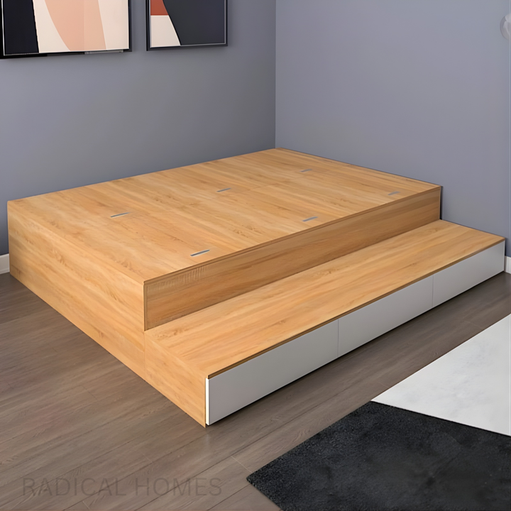 BEANIE Minimalist Platform Storage Bed - Radical Homes Singapore