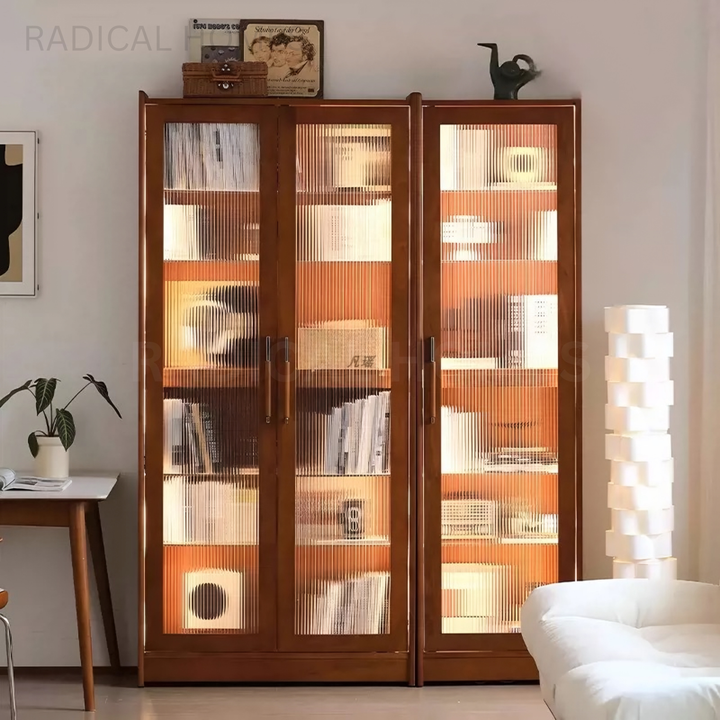 KANYA Modern Solid Wood Display Cabinet - Radical Homes Singapore