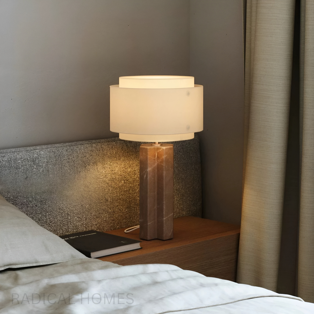 ARCADIA Modern Marble Table Lamp - Radical Homes Singapore