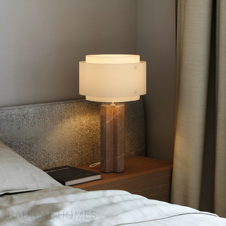 ARCADIA Modern Marble Table Lamp - Radical Homes Singapore
