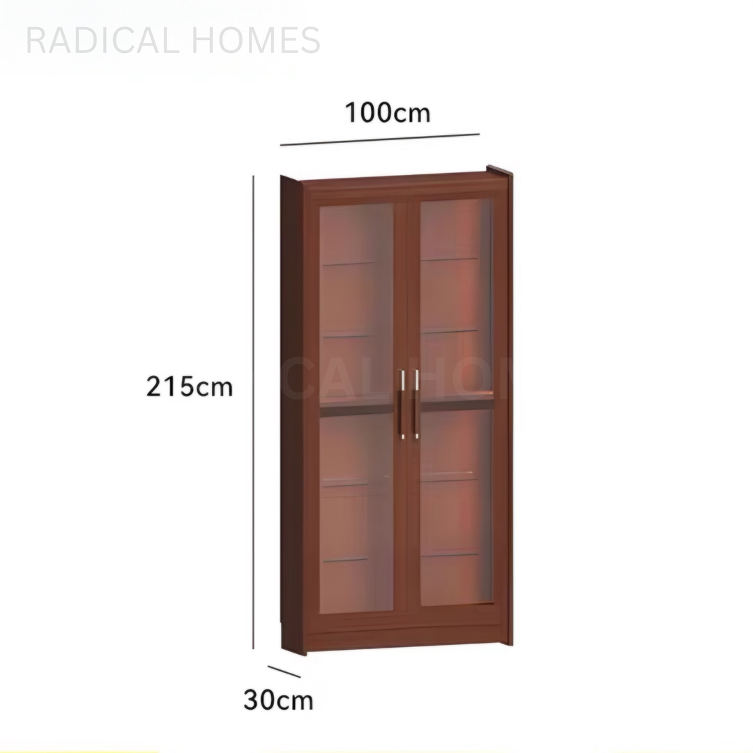 KANYA Modern Solid Wood Display Cabinet - Radical Homes Singapore
