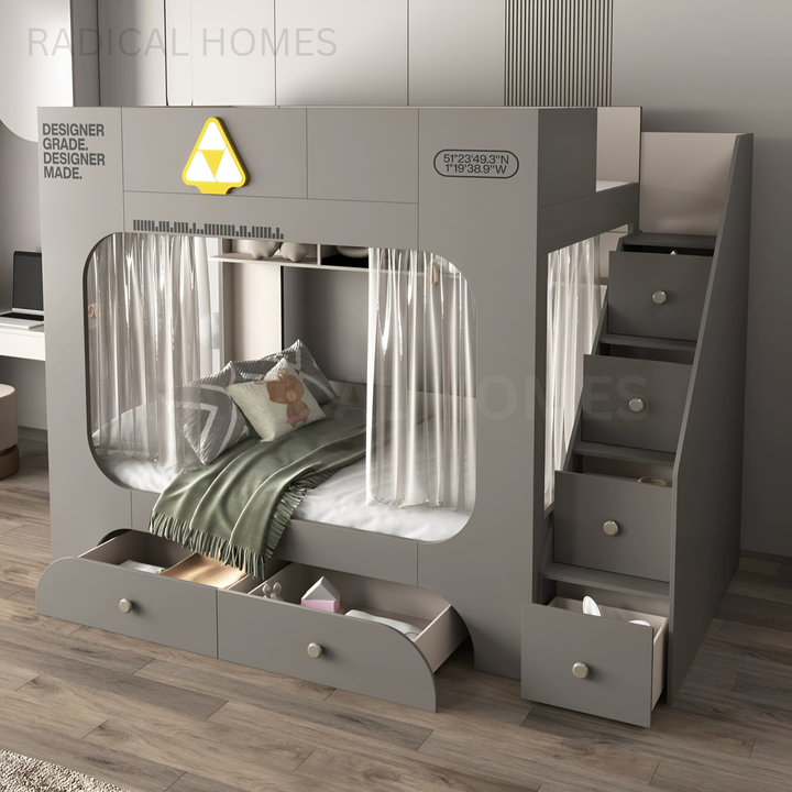 KELVORA Modern Double Decker Bedframe - Radical Homes Singapore