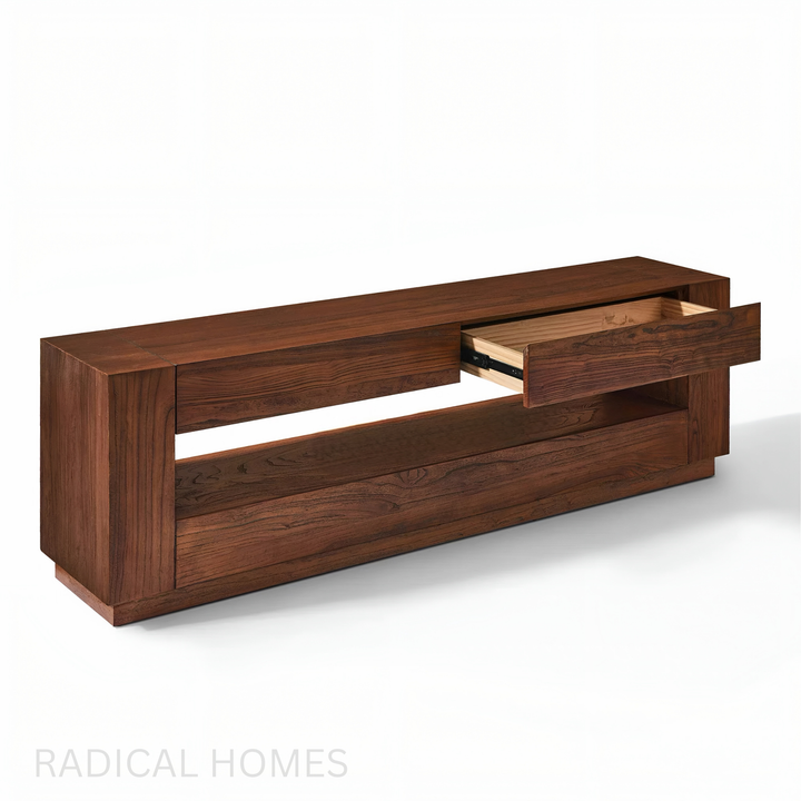 BRAMWELL Rustic Solid Wood TV Console - Radical Homes Singapore