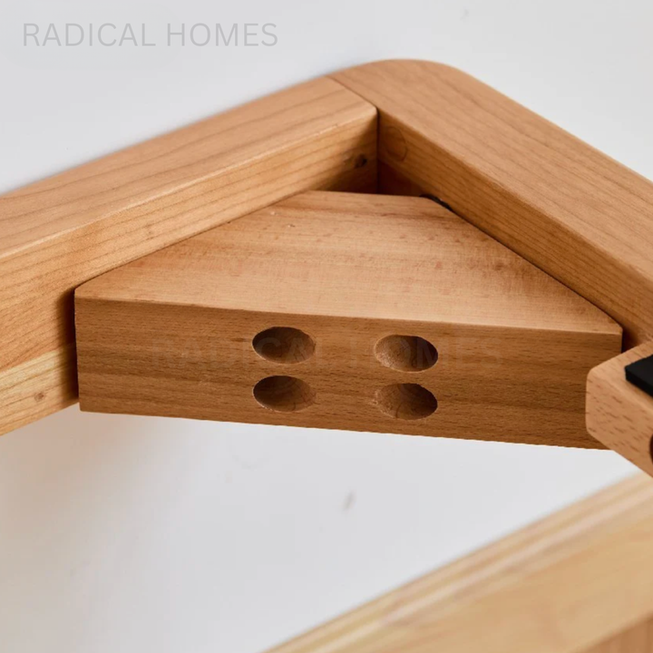 OLIVIA Japandi Multifunctional Solid Wood Bedframe - Radical Homes Singapore