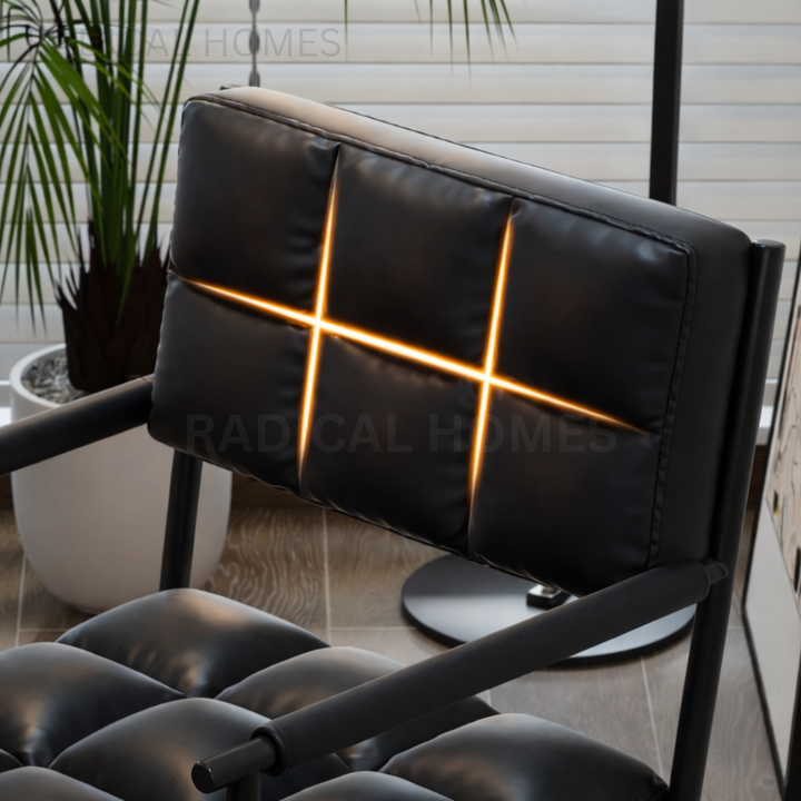 TROOPS Modern Leather Study Chair - Radical Homes Singapore
