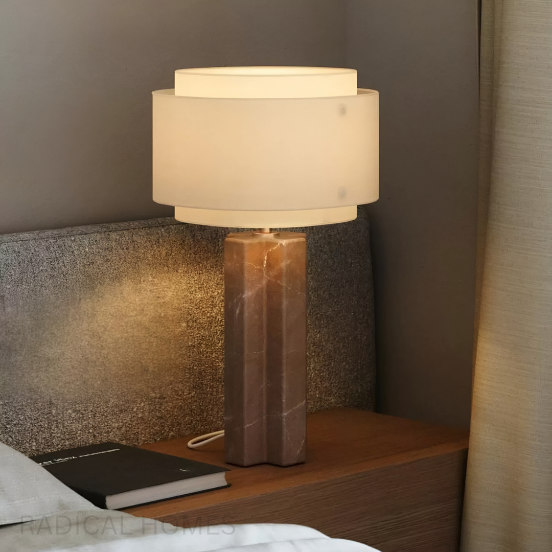 ARCADIA Modern Marble Table Lamp - Radical Homes Singapore