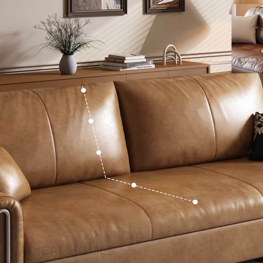 MERCER Modern Leather Sofa