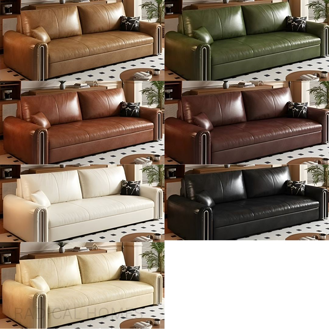MERCER Modern Leather Sofa