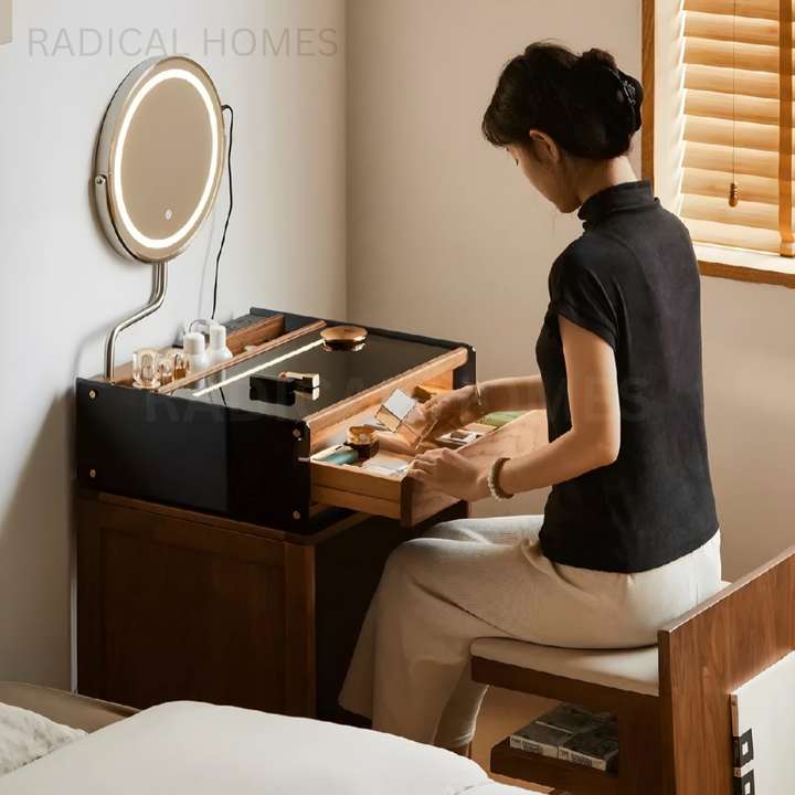 MIKAH Modern Solid Wood Vanity Table - Radical Homes Singapore