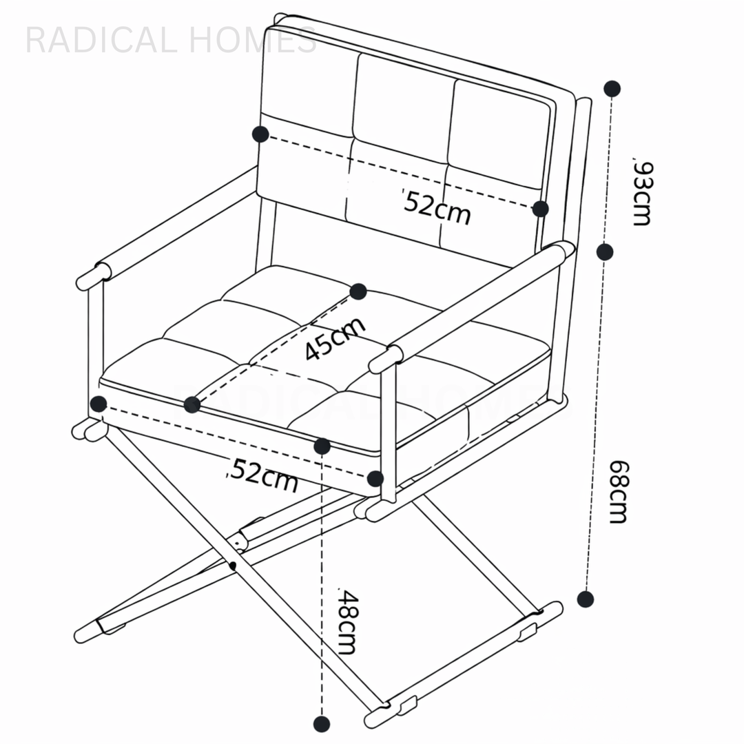 TROOPS Modern Leather Study Chair - Radical Homes Singapore