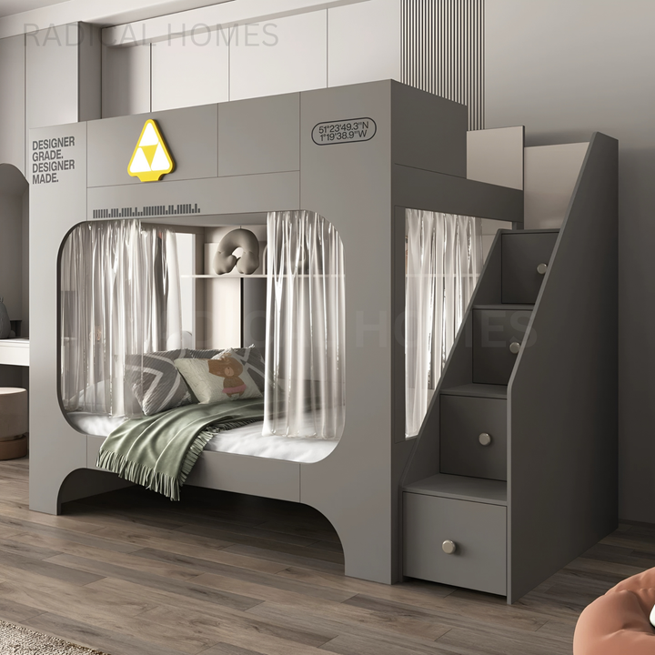 KELVORA Modern Double Decker Bedframe - Radical Homes Singapore