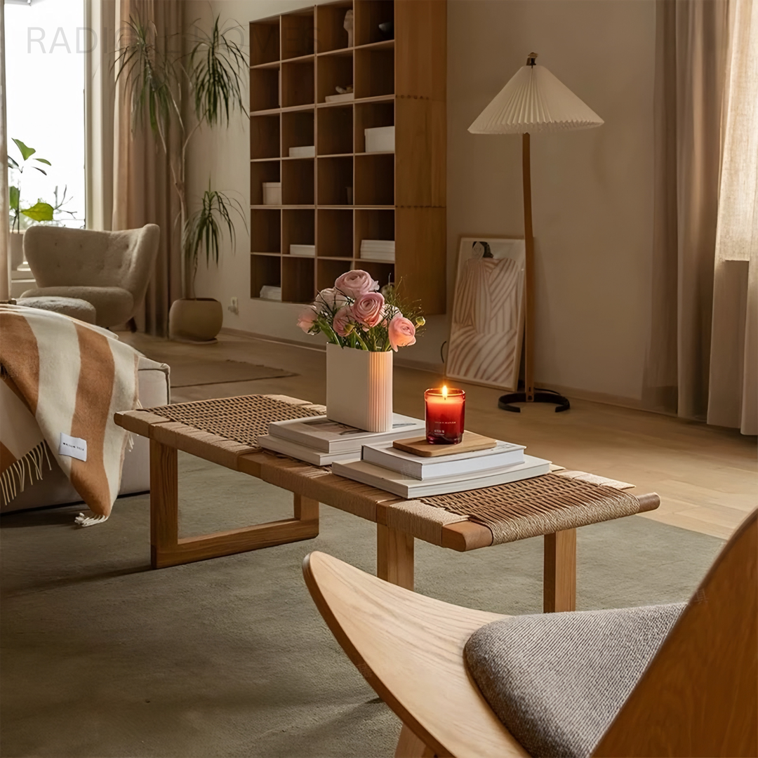 KAVARO Rustic Rattan Bench - Radical Homes Singapore