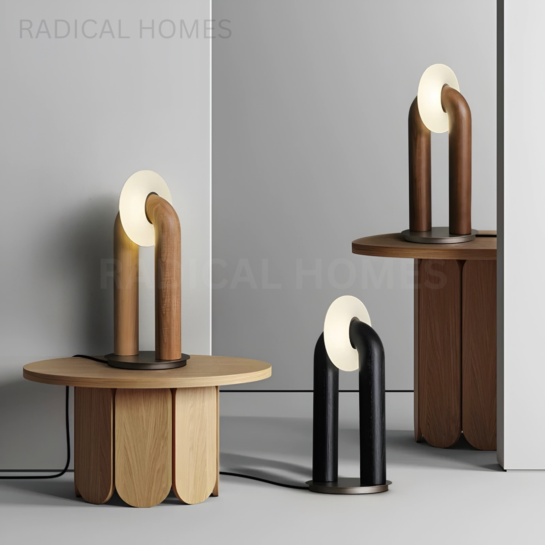 RINA Wabi Sabi Solid Wood Table Lamp