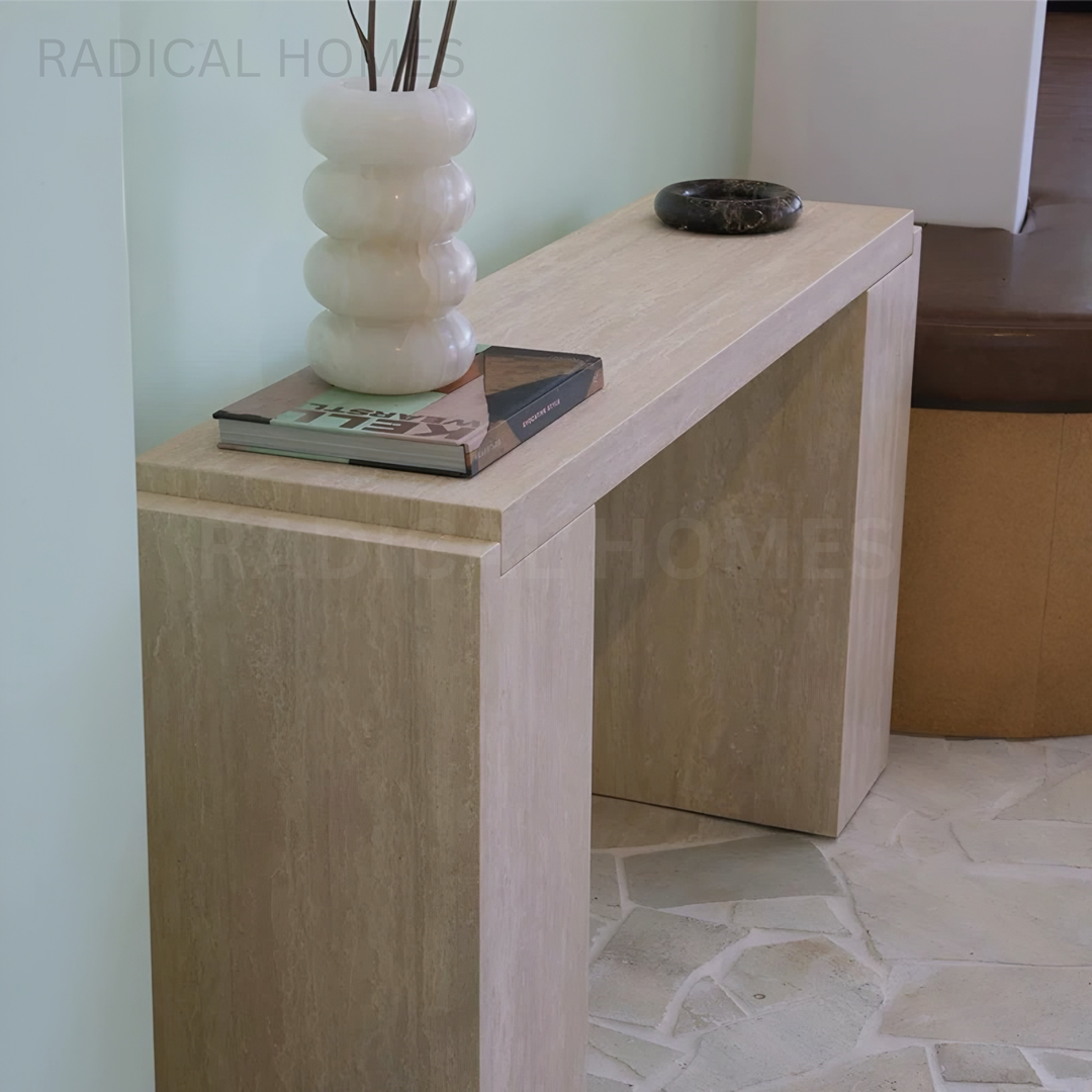 IMAU Wabi Sabi Travertine Console Table