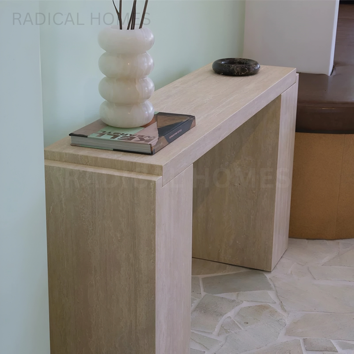 IMAU Wabi Sabi Travertine Console Table