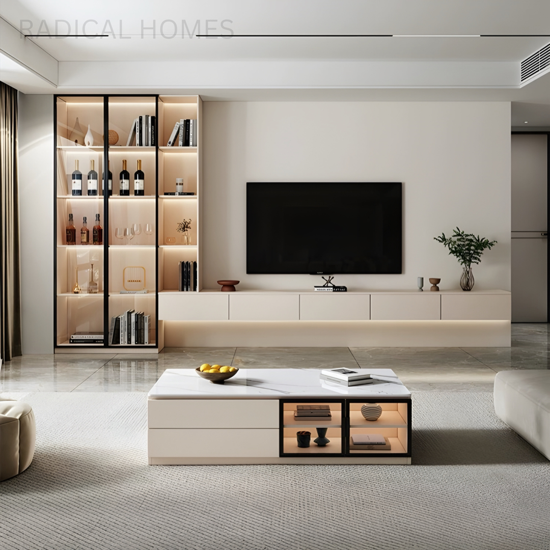 LORVEX Modern Floating TV Console Cabinet