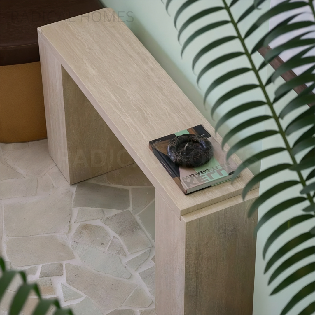 IMAU Wabi Sabi Travertine Console Table