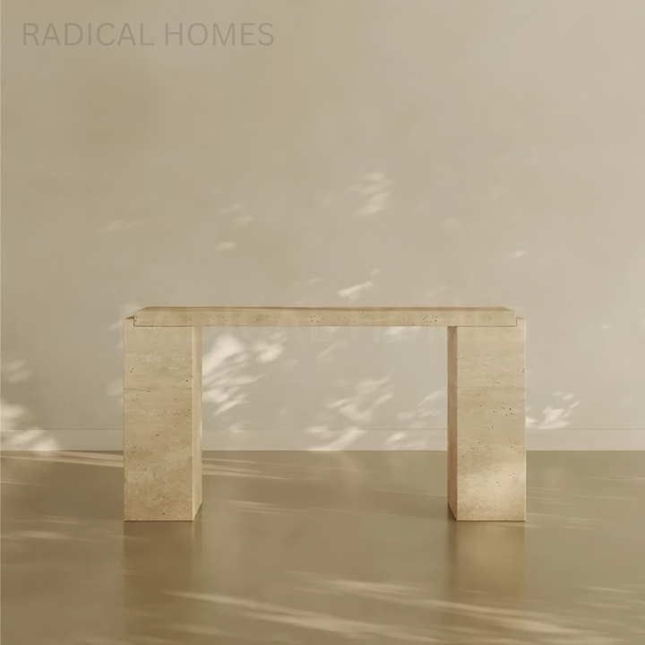 IMAU Wabi Sabi Travertine Console Table