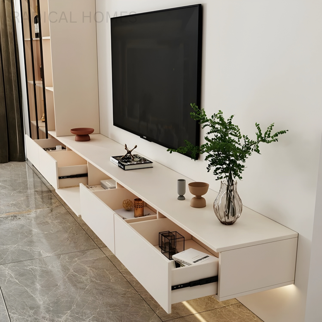 LORVEX Modern Floating TV Console Cabinet
