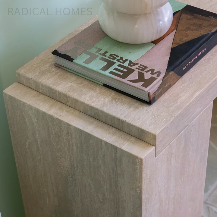 IMAU Wabi Sabi Travertine Console Table